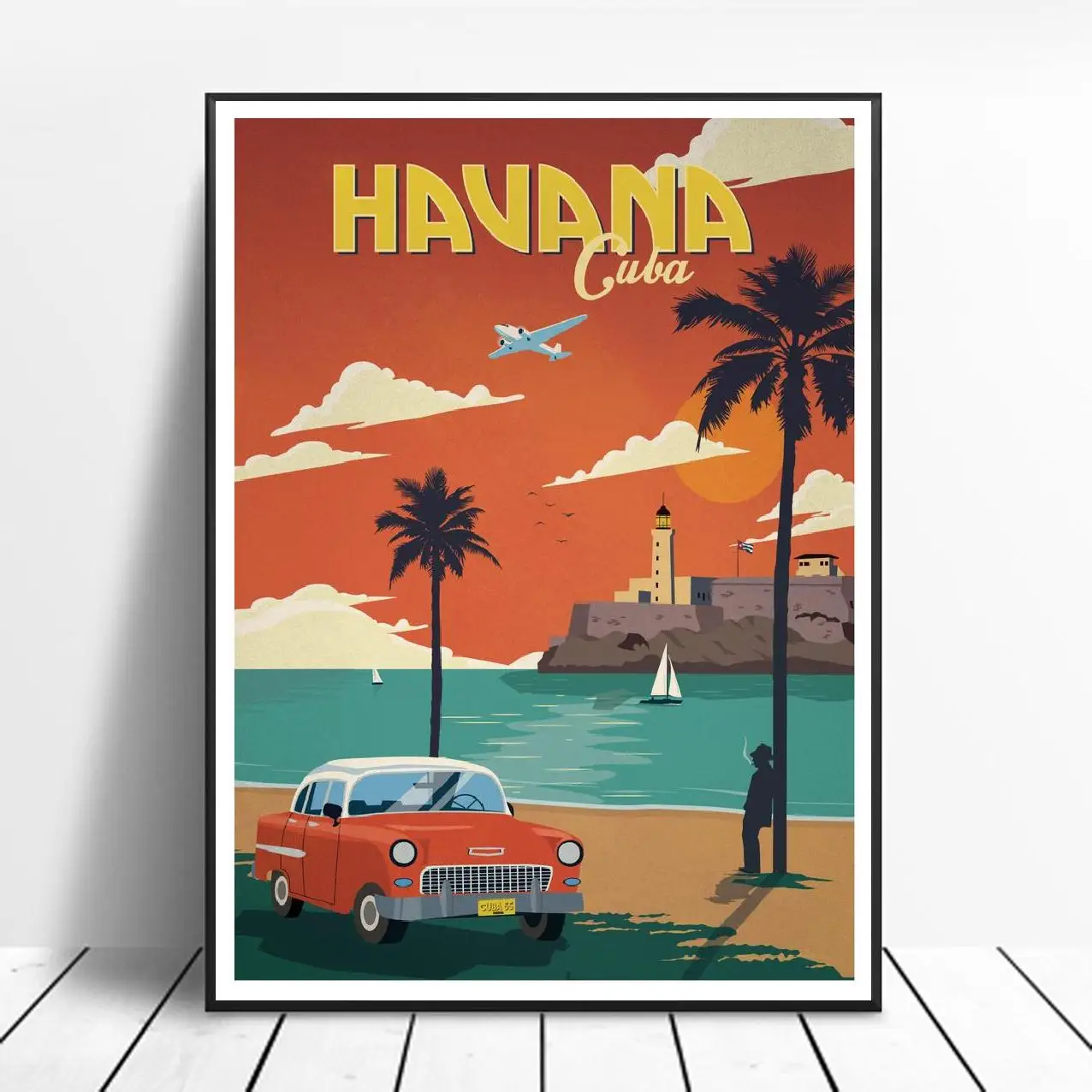 Винтажная картина Гавана холст плакат настенные художественные картины для