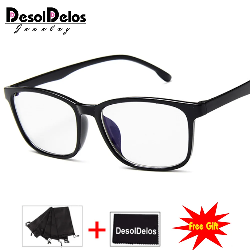 Модная кристально прозрачная оправа обычные ацетатные очки квадратные