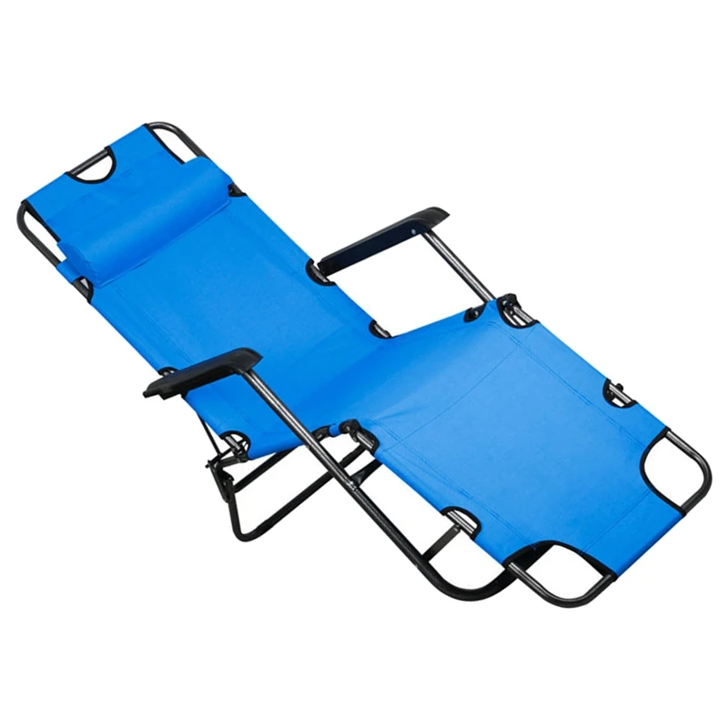 Металлический складной шезлонг патио открытый бассейн Пляж Газон кресло Новый