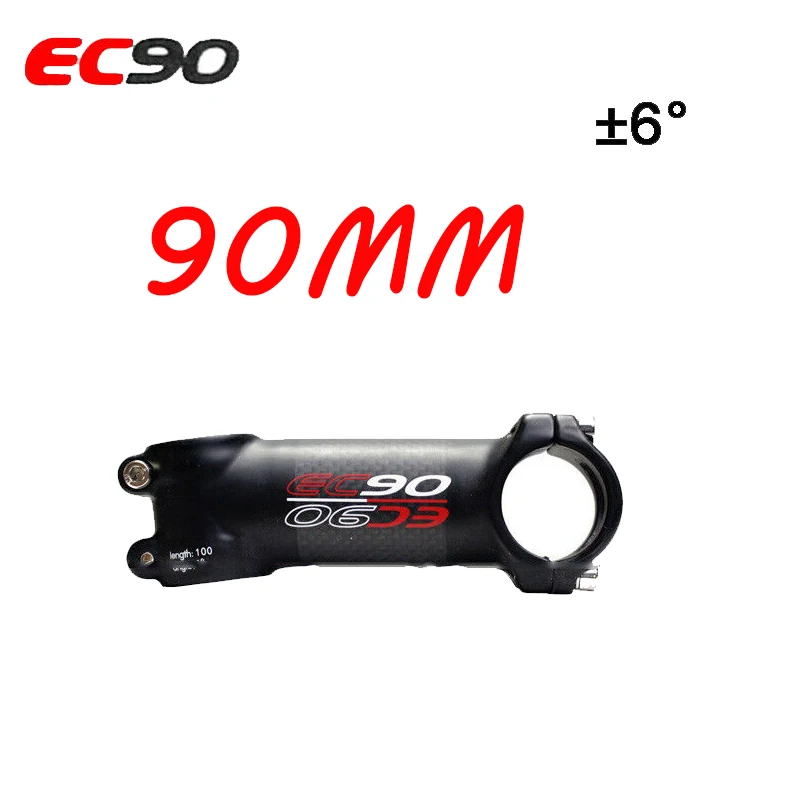 6 degrees-90mm EC90 31,8 мм углеродный руль для шоссейного велосипеда, плоский руль для горного велосипеда, матовый руль для велосипеда 90 мм, ультра-светильник - Цвет: 6 degrees-90mm