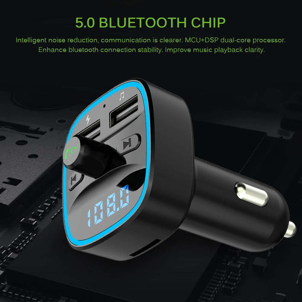 5V2. 4A FM передатчик двойной Порты usb автомобиля Зарядное устройство FM модулятор MP3 плеер автомобильного прикуривателя блютус хэндсфри вызова MP3 плеер