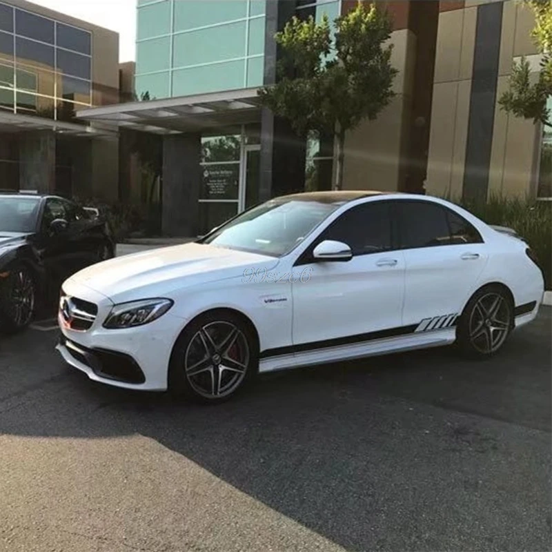 Автомобильная наклейка гоночная полоса боковая юбка для Benz C класса W205 AMG Edition 507