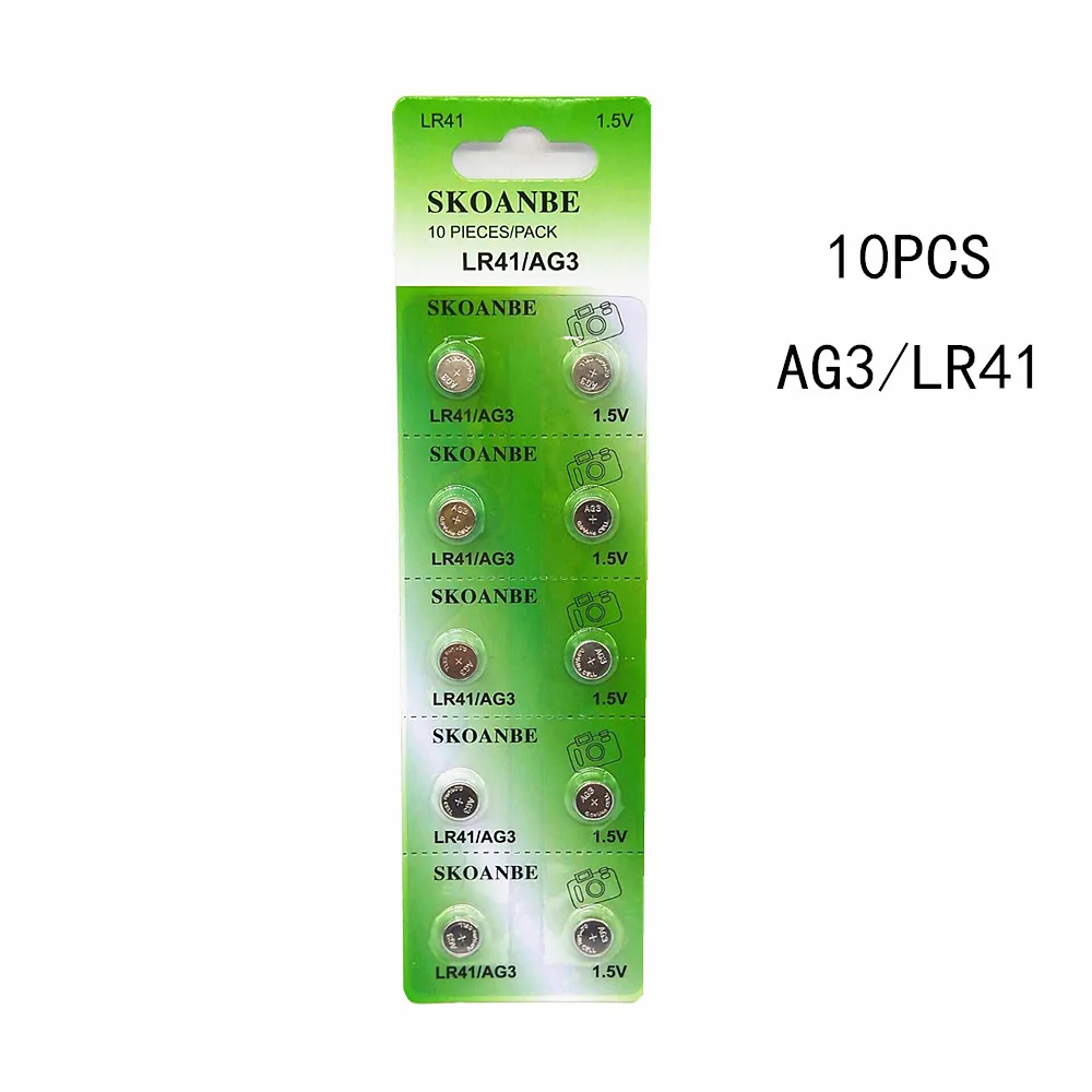Зеленая батарея 20x LR41 392A AG3 SR41SW 384 LR736 V3GA 192 1 55 V часы Кнопка монета|Часовые