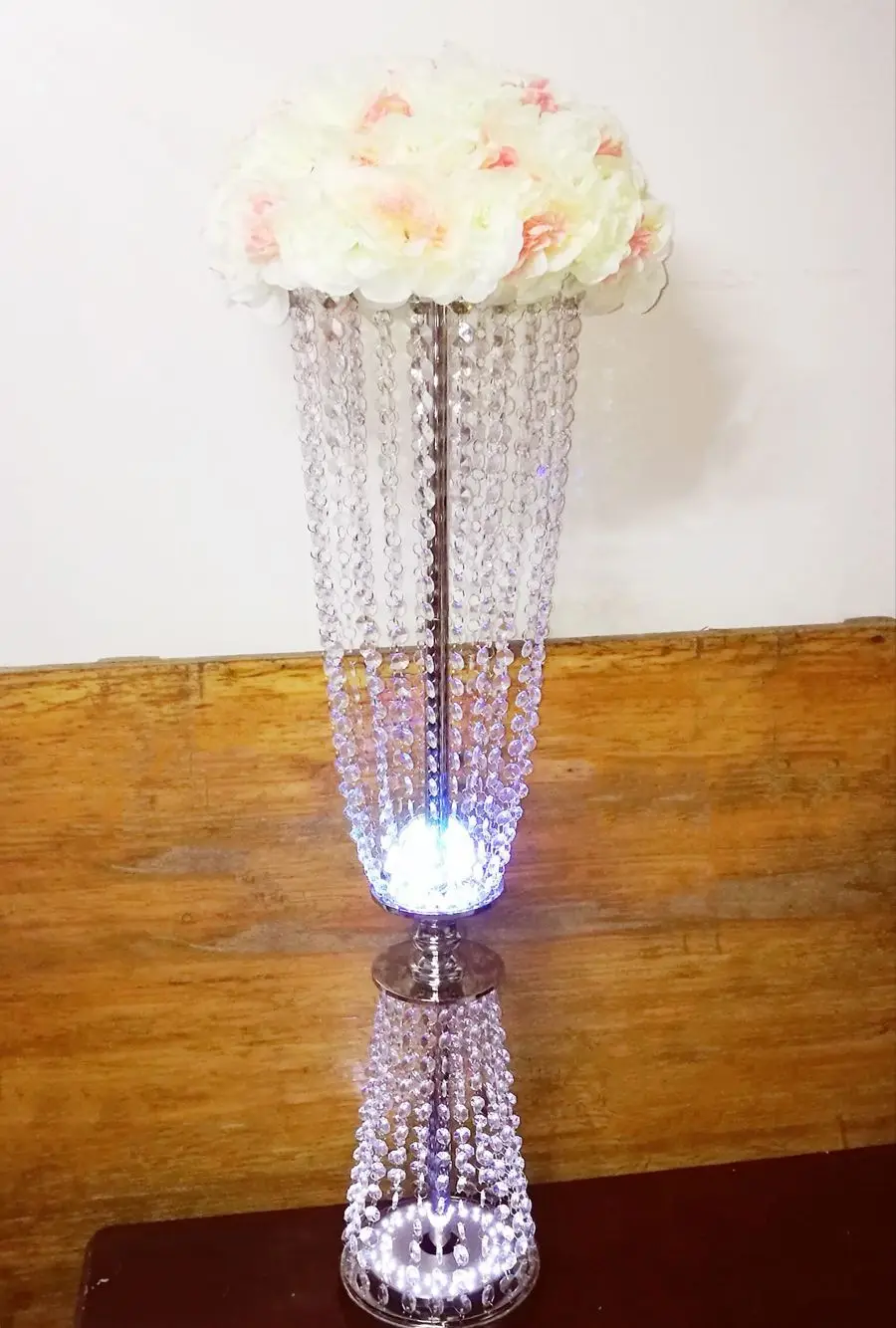 

Crystal Wedding Aisle Flower Pedestal Stand Wedding table Centerpiece flower holder with led light party event road lead decor