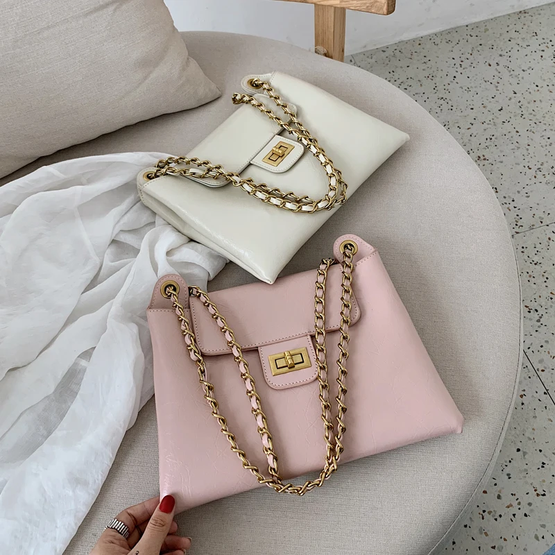 Элегантная женская повседневная сумка летняя новая качественная женская дизайнерская сумка из искусственной кожи с цепочкой на плечо