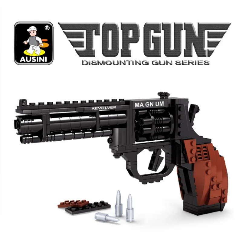 300Pcs Military Gun SWAT Magnum Revolver Pistol Power Weapon Arms Model Bricks Building Blocks Sets Toys for Children | Игрушки и хобби