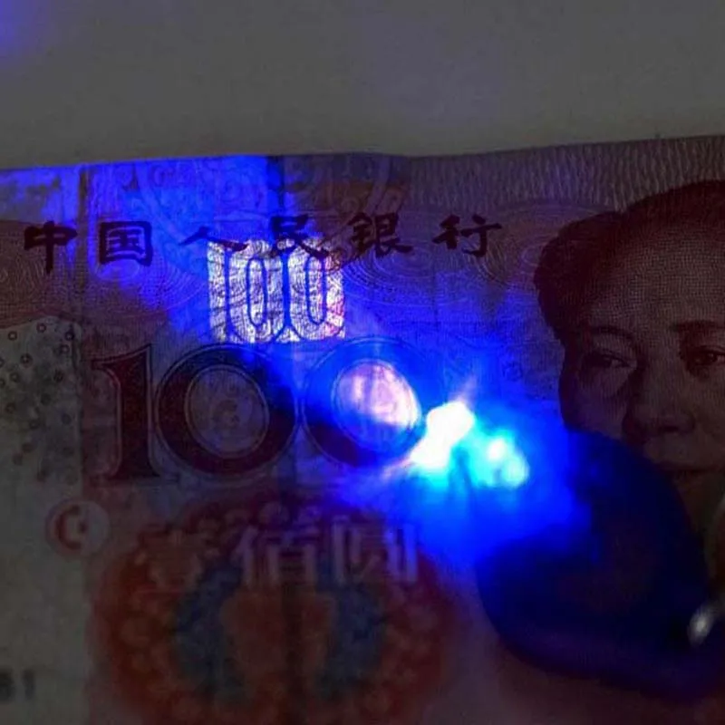 395nm UV LED брелок детектор денег (100 шт./лот)|uv led keychain|uv leduv |
