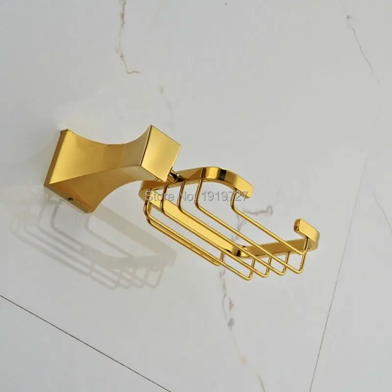 Европейский медный Золотой держатель для мыла аксессуары ванной комнаты золотой
