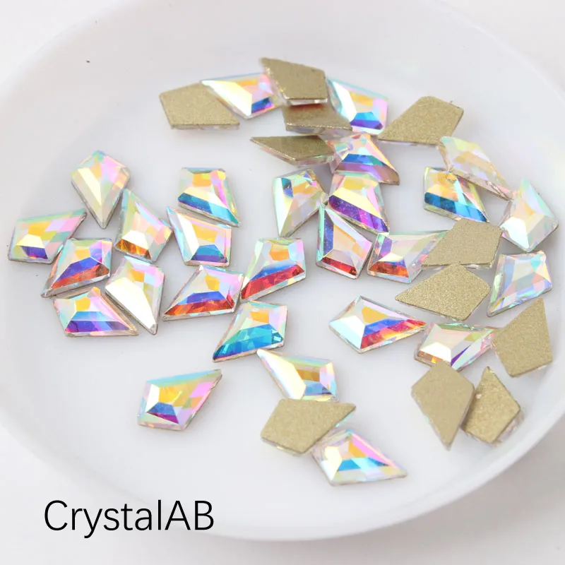 CrystalAB Горячая Распродажа большие стрелки 5x8 мм ногтей Стразы 13 видов цветов Необычные хрустальные камни 30/100 шт для 3D нейл-арта украшения - Цвет: CrystalAB