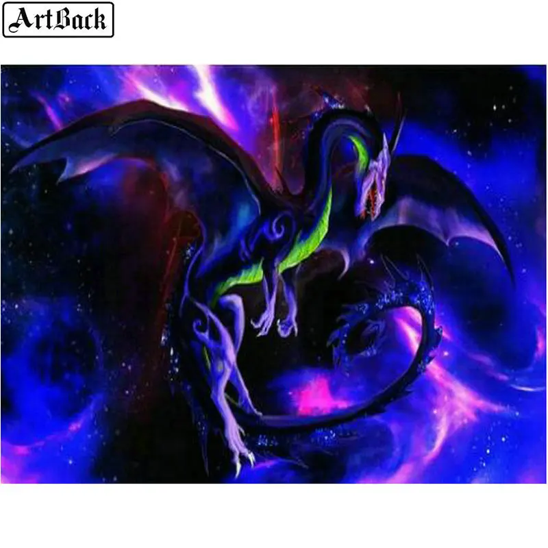 ARTBACK леопардовая женщина 5d diy алмазная живопись животное большой кот полный