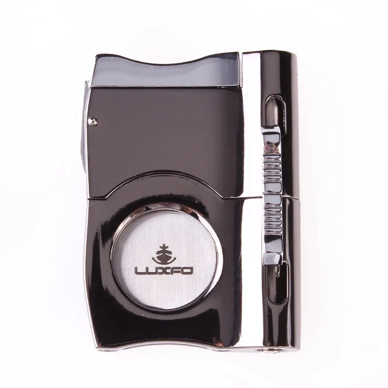 

LUXFO 3 in 1 Stainless Steel Cigar Cutter With Cigar Punch Metal Guillotine In Gift Box