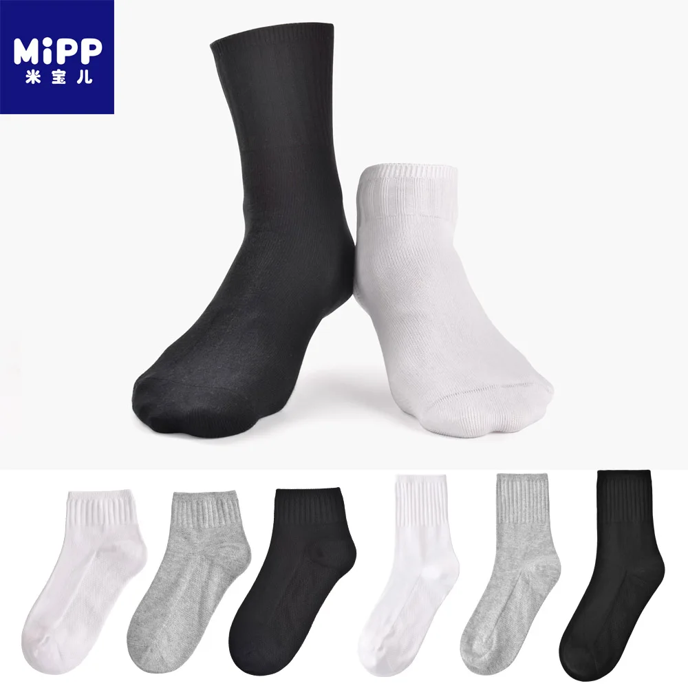 Хлопковые антибактериальные дезодорирующие носки MIPP 6 пар/Лот белые