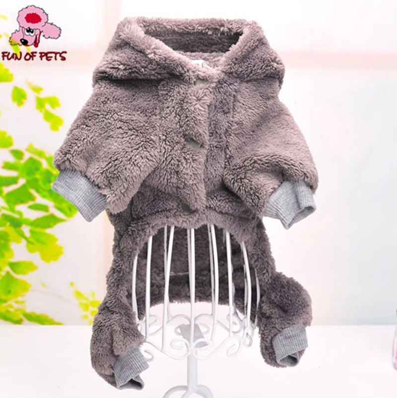 2017 высокое качество флис серый тоторо теплый с капюшоном костюм собачий