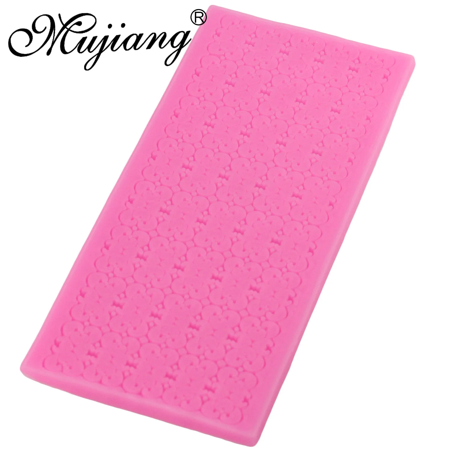 Mujiang цветок кружево силикон коврик из сахара торт границы инструменты для