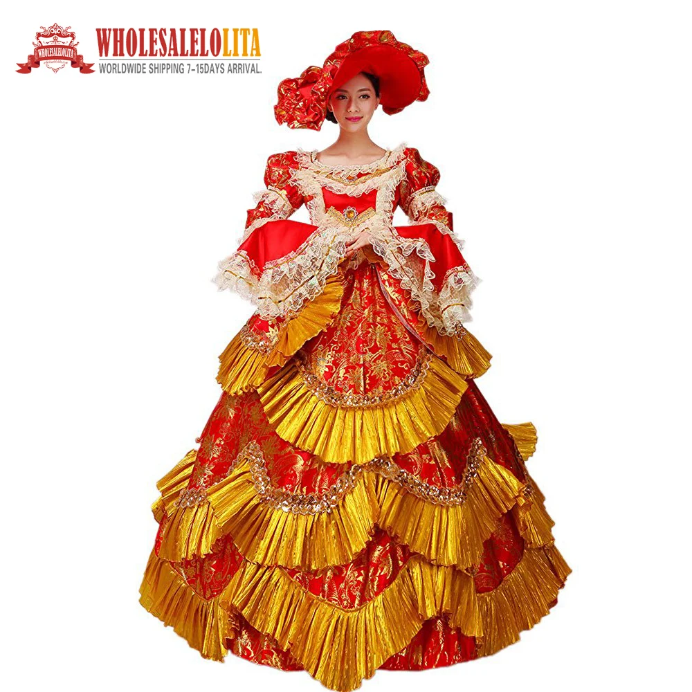 Новый 18th века Мари платье Антуанетты Гражданская война Southern Belle Платье для Бала