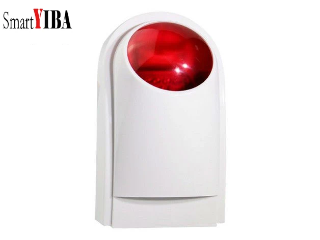 SmartYIBA Android IOS APP Control Wireless Home Security GSM Alarm System Flash Strobe Siren Metal remote controller | Безопасность и