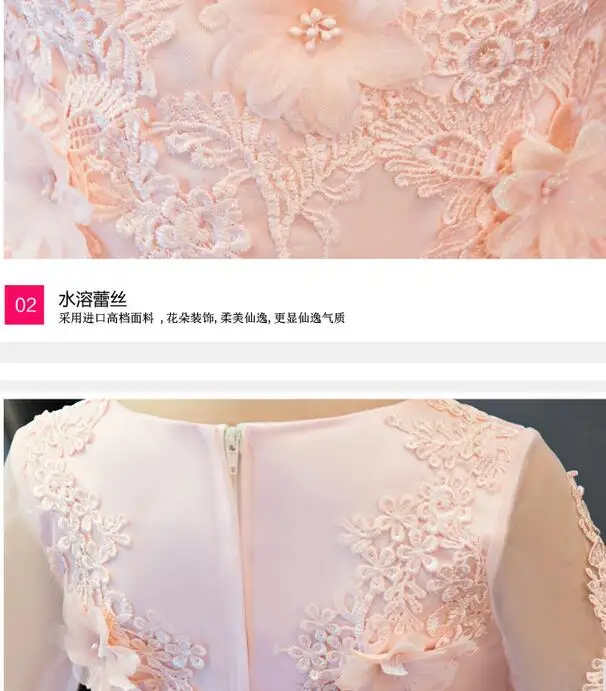 Платья с лепестками цветов для девочек Лето 2017 г. Детские платья-пачки принцессы