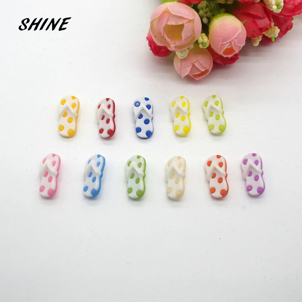 Пластиковые Прошитые тапочки с пуговицами для скрапбукинга смешанные