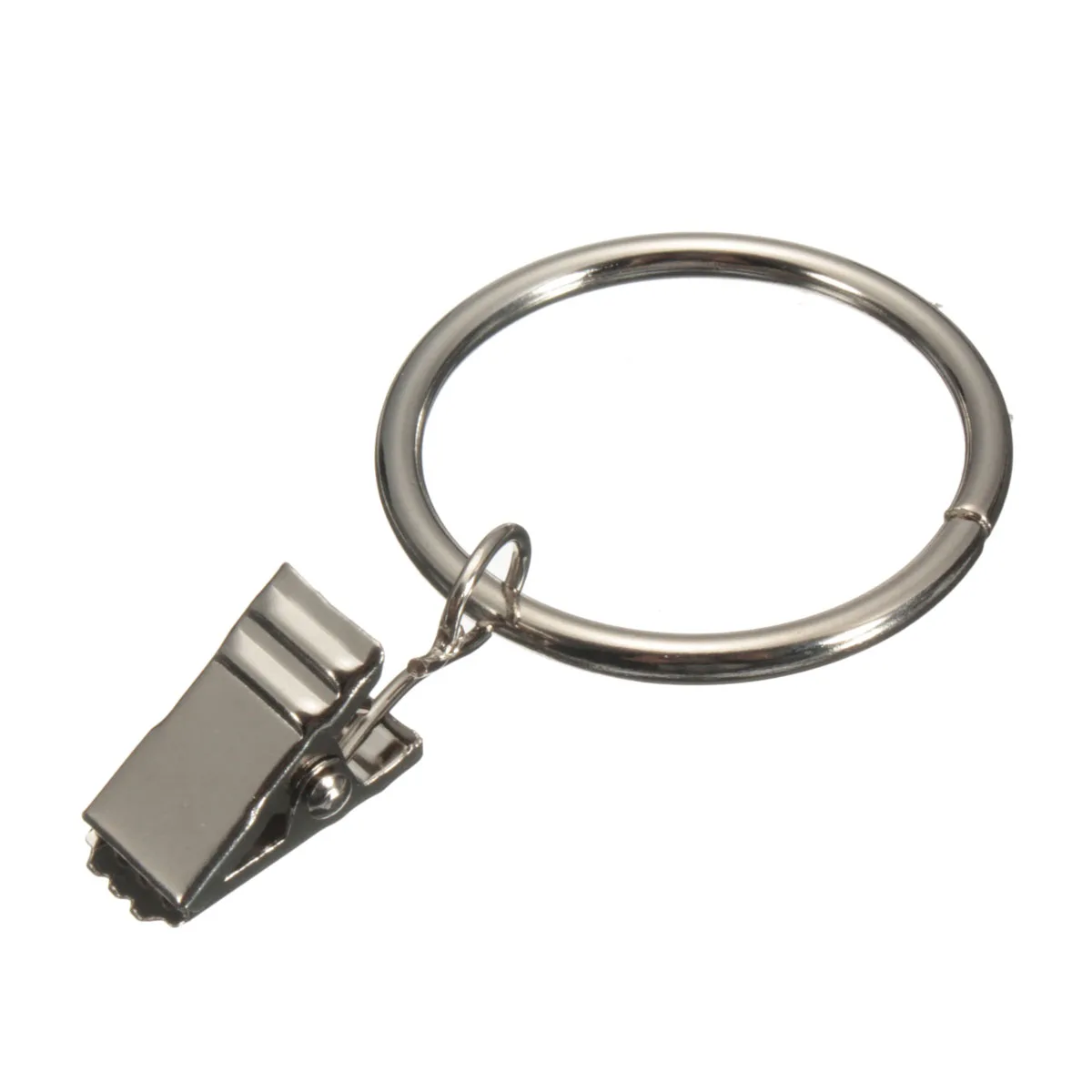 silver white 40 шт. металлические окна для ванной шторы кольца для зажимов полюс стержень вуаль драпировка 32 мм внутренний диаметр - Цвет: silver white
