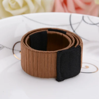 Light Brown 1 шт. женский волшебный сладкий блюдо Diy инструмент для стрижки Быстрый бутон для волос для девочек синтетический парик пончик повязки для волос аксессуары для волос - Цвет: Light Brown