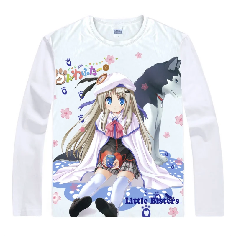 Аниме рубашка Coolprint маленькие бастеры! Футболки с длинным рукавом Saya Tokido Riki Naoe