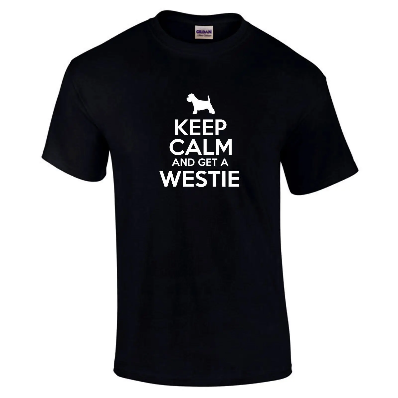 Keep Calm And Get A Westie Dog Lover Owner Puppy Pet Gift забавная футболка S 3XL Новые футболки Забавные