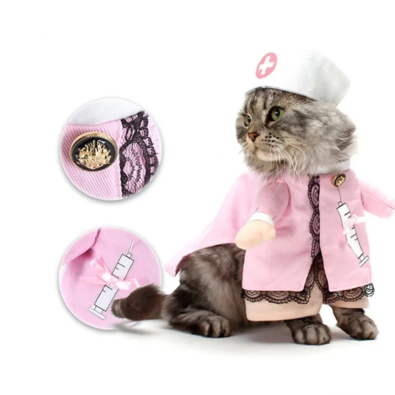Забавный Pet костюмы официант Косплэй ролевая игра костюм Костюмы Хэллоуин