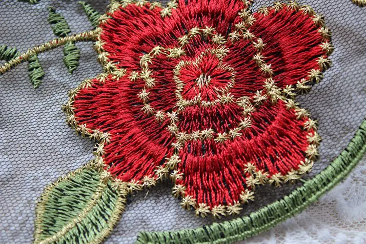 3Yards Mesh flower embroidery Lace Ribbon For Dress Decoration Fabric Applique Trim Sewing Supplies Accessories | Дом и сад