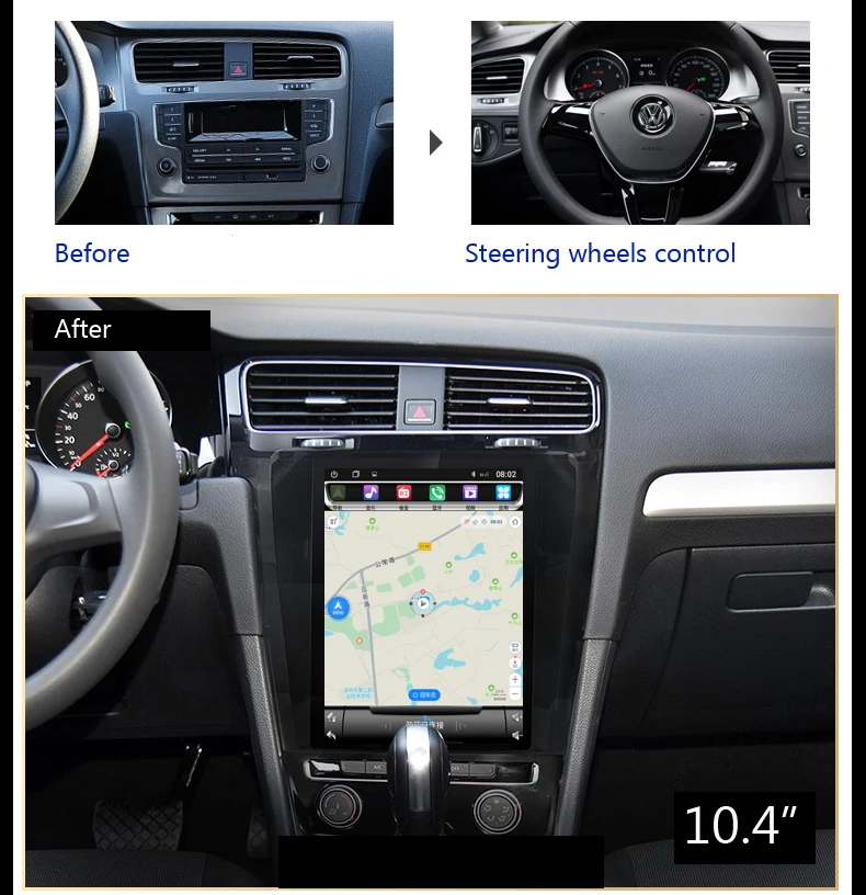 Для Гольф volkswagen 2014-2019 Автомобильный мультимедийный плеер для 7 аудио android 1 |