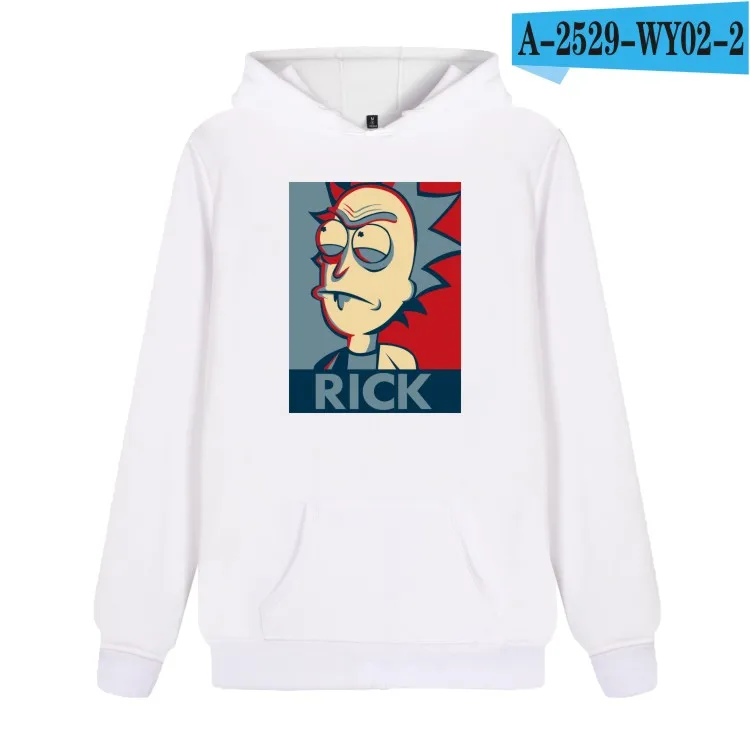LUCKYFRIDAYF Rick And Morty мужская толстовка с капюшоном Harajuku/Женская хлопковая Осенняя аниме-Толстовка Кепка для мужчин/женщин толстовки уличная одежда - Цвет: white