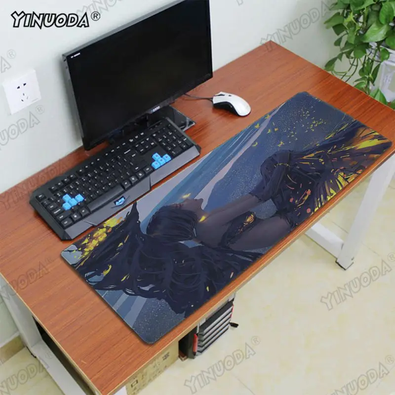 Игровой коврик для мыши Yinuoda резиновый в стиле аниме Wlop | Компьютеры и офис