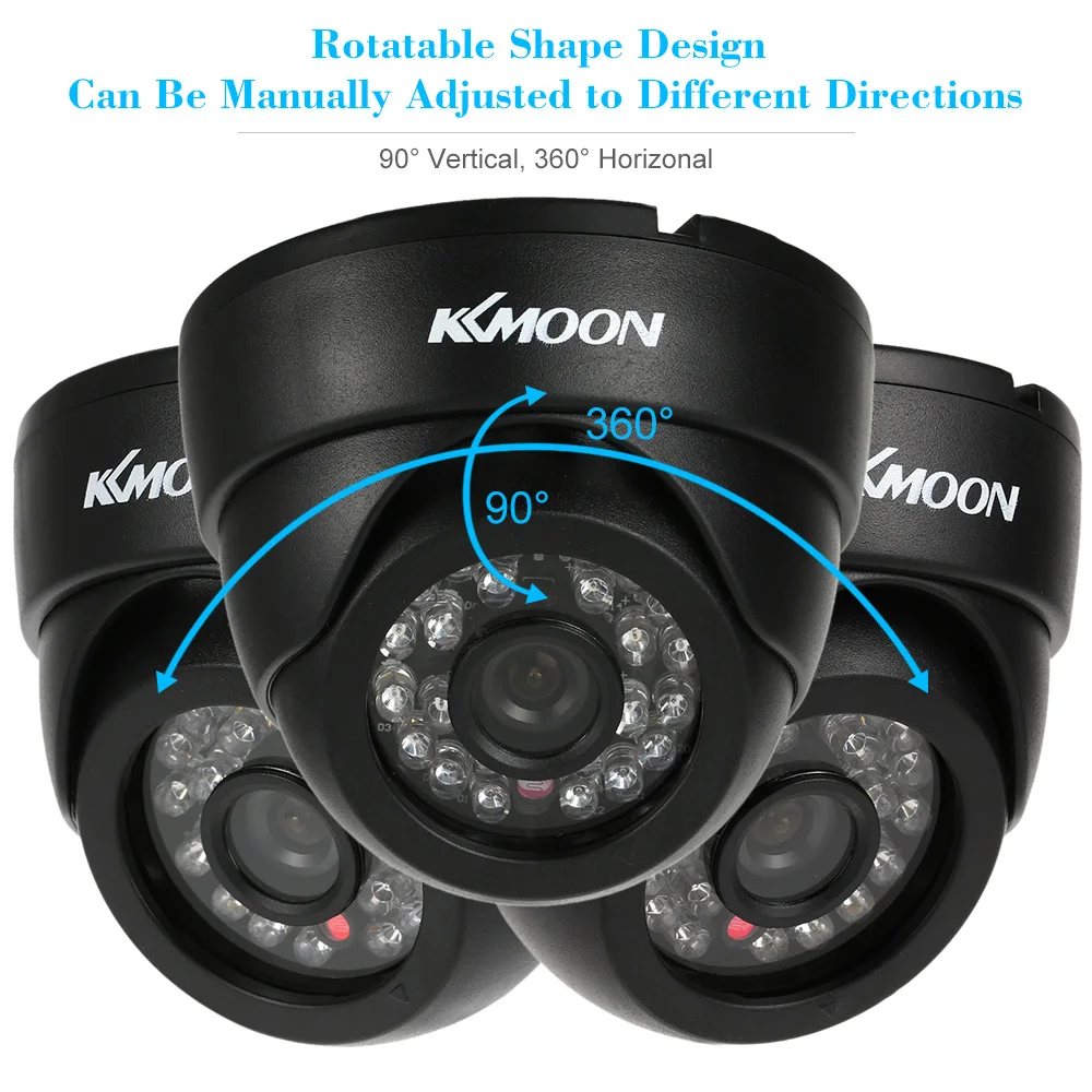 Камера видеонаблюдения KKmoon HD 1200TVL ночного видения для помещений 1/3 дюйма CMOS