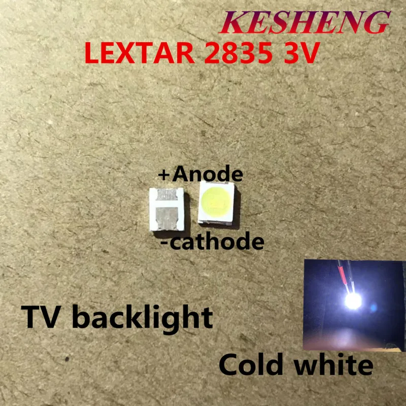 Светодиодный экран LEXTAR 2835 3528 1210 50 шт./Оригинал 3 В 1 2 Вт SMD для ремонта телевизора с