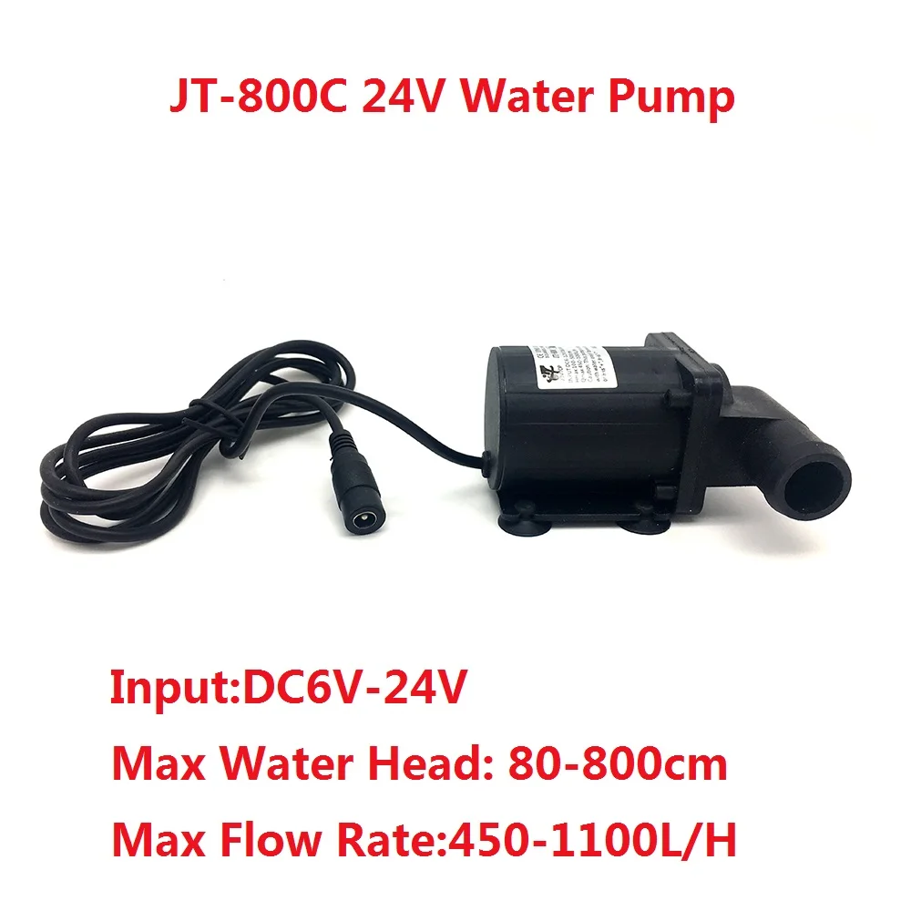 Микро погружной 800C водяной насос 12V 24V Водонепроницаемый бесщеточный низкая Шум