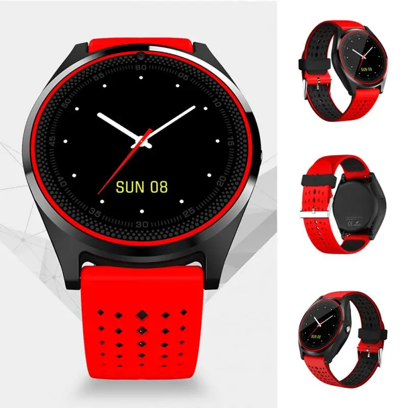 High Quality V9 Round Screen Smart Watch GPS Positioning Bluetooth Camera Sleep Monitor Pedometer Drop SHipping #0608 | Электроника