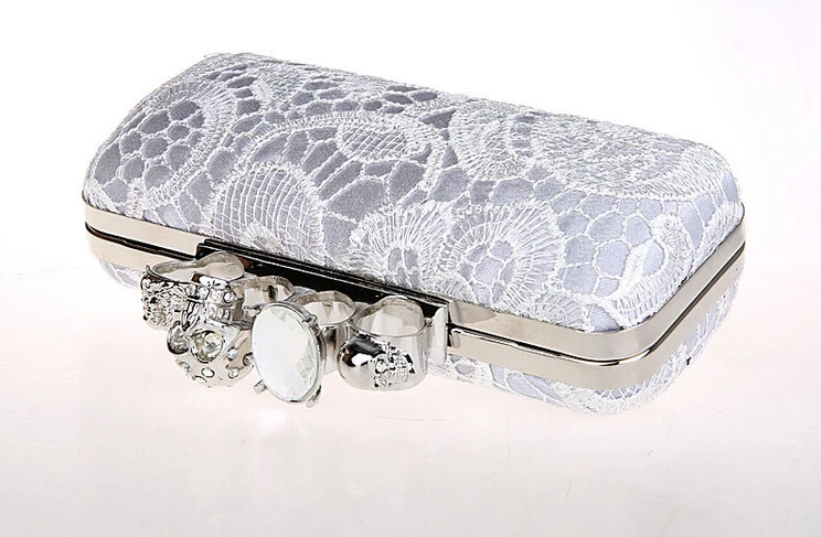 Женский кошелек с бриллиантами и черепами вечерние клатчи конверты украшением в