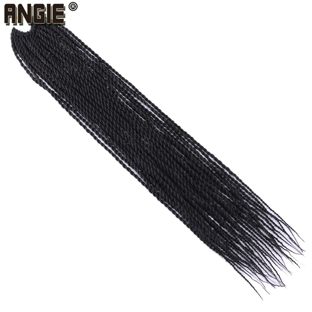 Angie 100 грамм/Упаковка 22 дюйма вязанные крючком косы Сенегальские крученые волосы плетение 30 корней/упаковка синтетические волосы для женщин