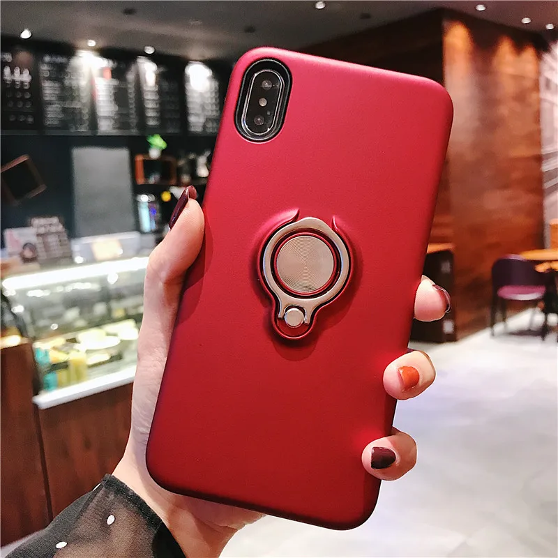 Роскошный чехол для телефона с магнитным кольцом для iphone 11 pro max Xs max XR X 8 7 6s Plus силиконовый автомобильный держатель с кольцом на палец