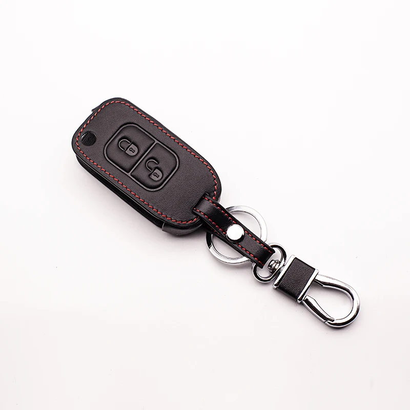 Кожаный чехол для ключа автомобиля Mercedes Benz E113 D5 W202 W203 W168 2 кнопки кожаный с