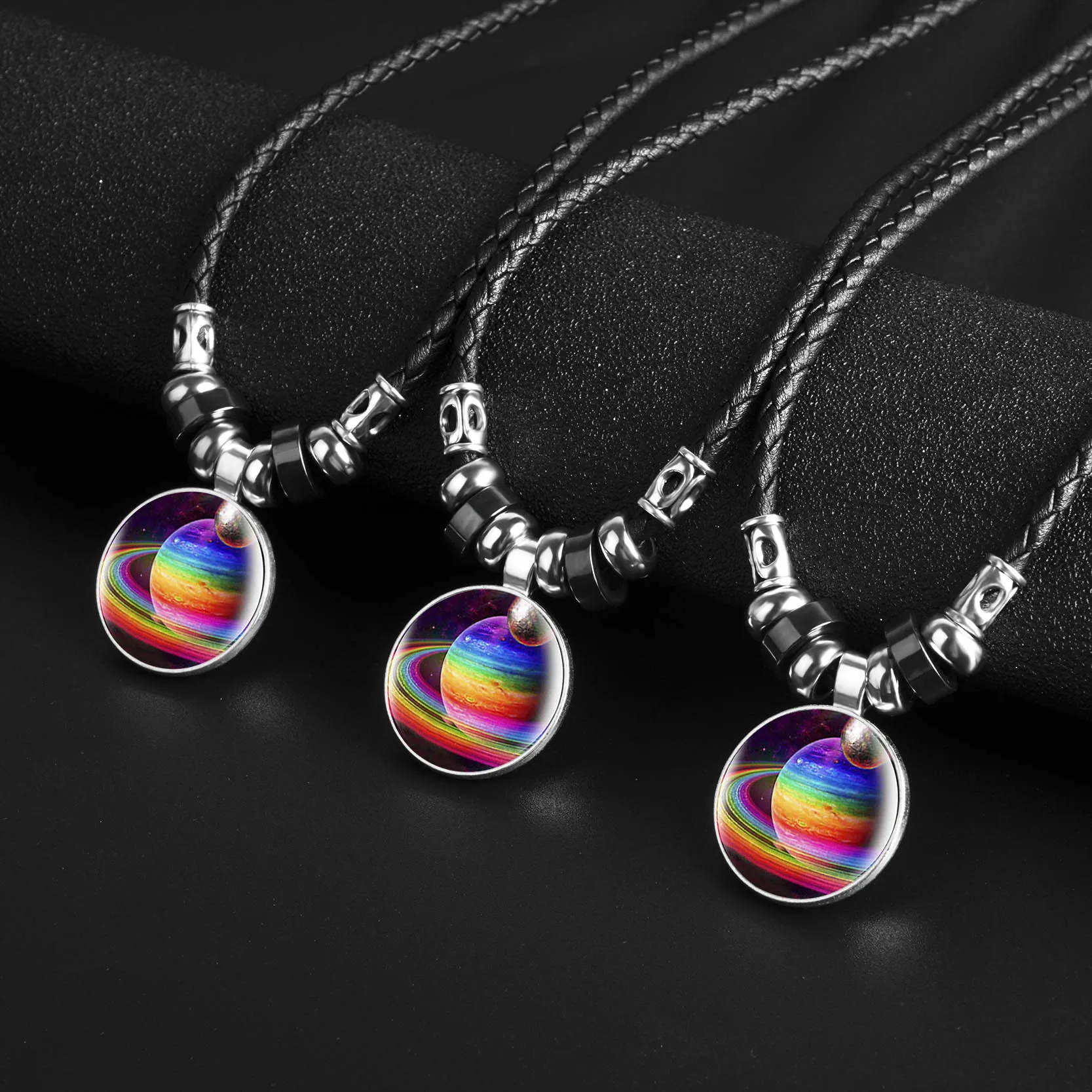 Мужские и женские кожаные ожерелья KCALOE винтажная черная цепочка в стиле панк с