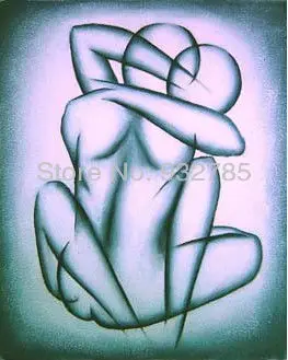 Бесплатная доставка Обнаженная картина маслом холст пара влюбленных любовь