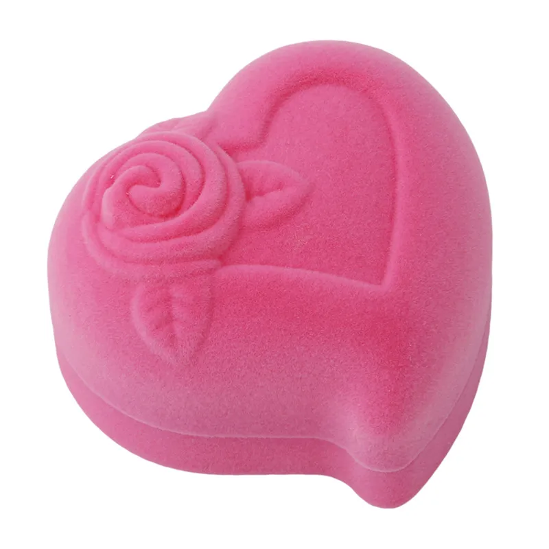 Коробки для ювелирных изделий романтическое кольцо в форме розового сердца