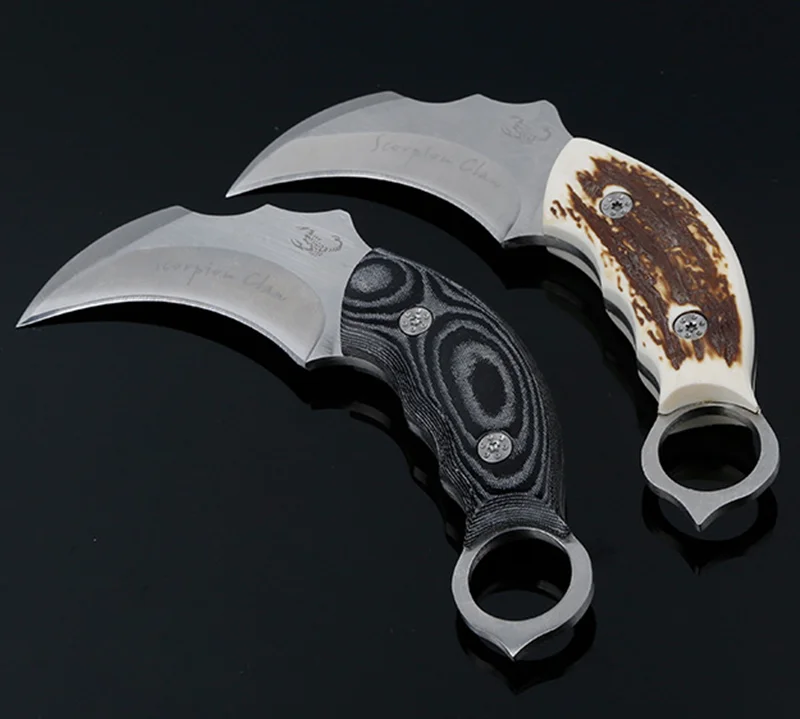 HS инструменты Открытый Karambit ножи охотничьи ножи кемпинг инструмент выживания тактический нержавеющая сталь коготь скорпиона