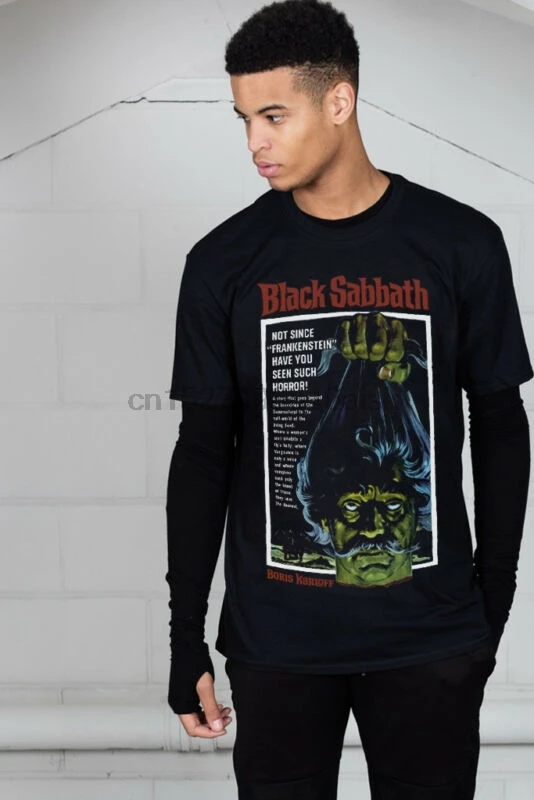 План 9 Черная Мужская футболка с надписью Sabbath Параноидальный рок 13|Мужские