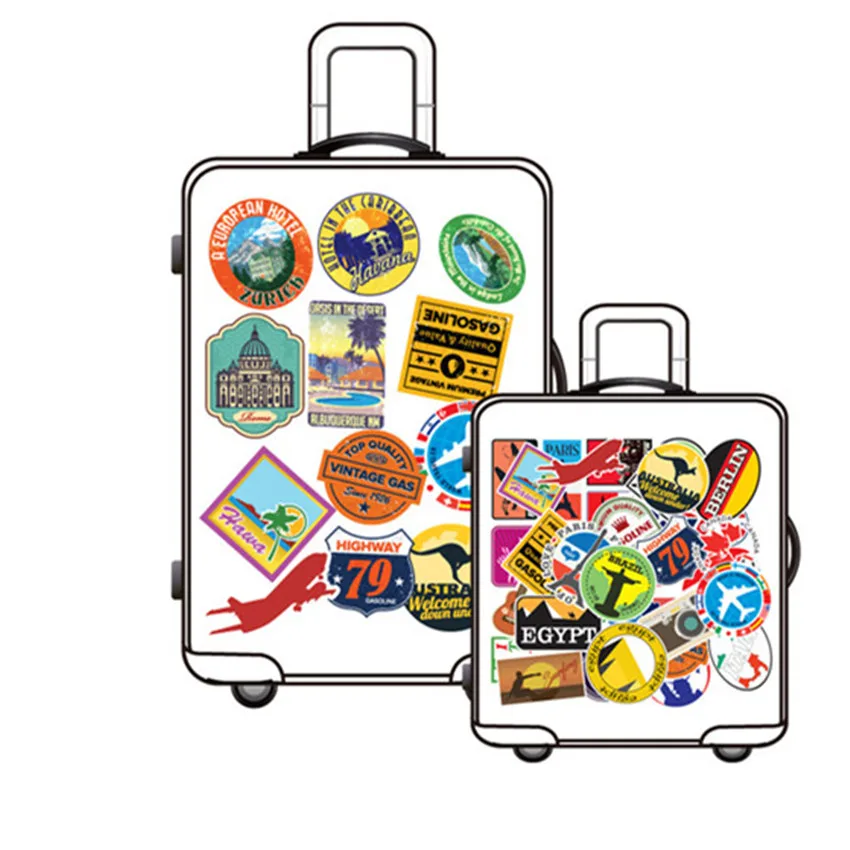 100 шт./компл. Дорожная карта страна Известный логотип ПВХ водонепроницаемые