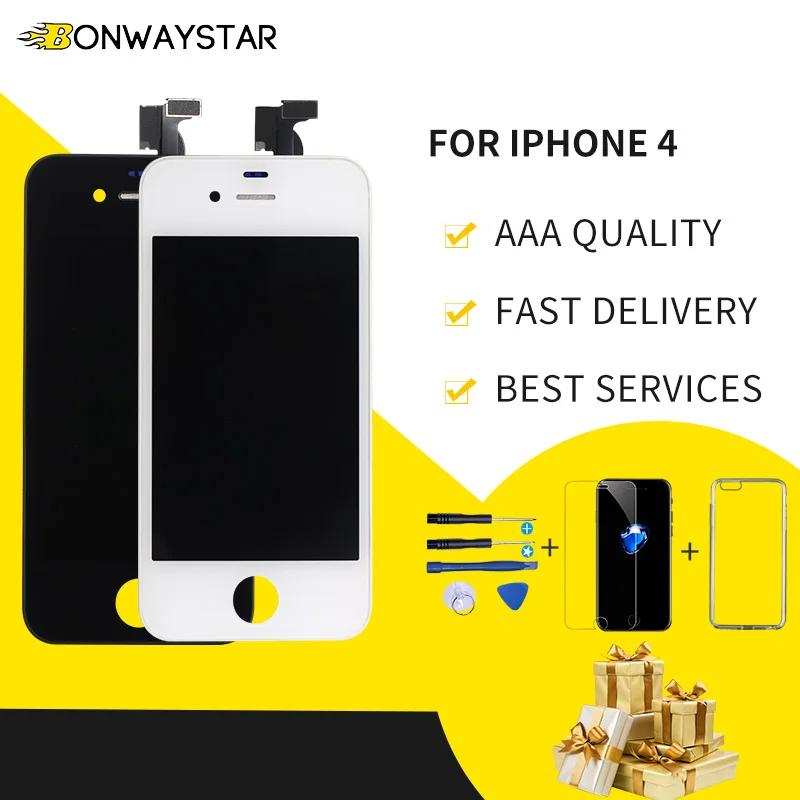 ЖК дисплей для iPhone 4 A1349 A1332 с сенсорным экраном в сборе дигитайзер сменные