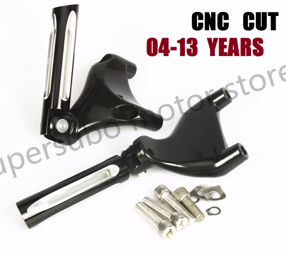 

Мотоциклетный черный CNC Footpeg Штекерный Кронштейн для harley Sportster 883 1200 04-13