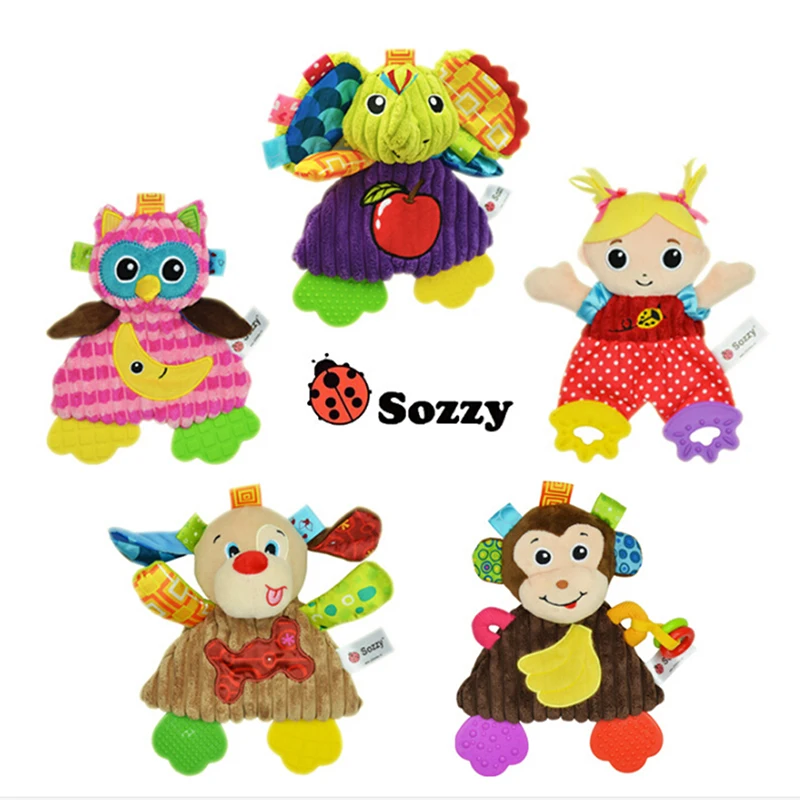 

Multi Function Baby Rattle Bell Cartoon Animal Infant Baby Crib Stroller Hanging Toy Teether Doll