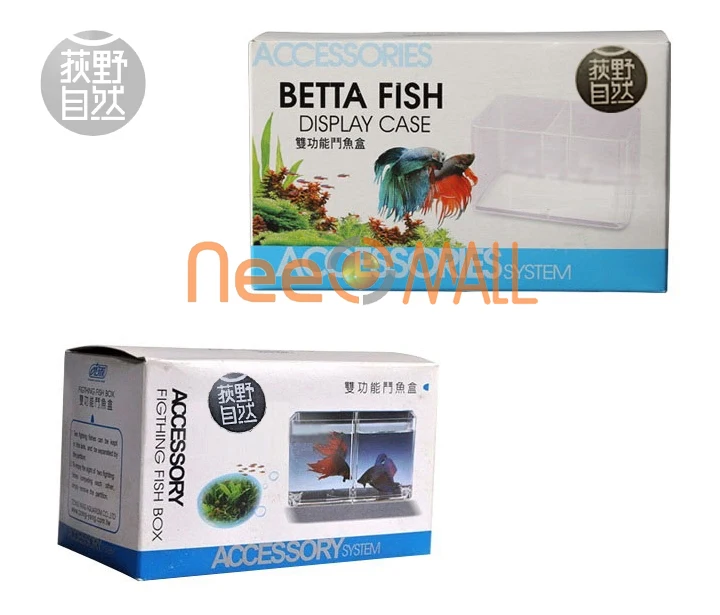 Chihiros Betta рыбок Дисплей Чехол Двойной Гуппи инкубационная изоляция инкубатора Акриловые Мини аквариумные Танки