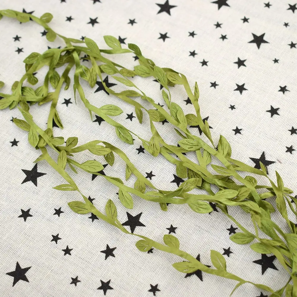 Шелковые листья ручной работы 5 метров искусственные зеленые для свадебного